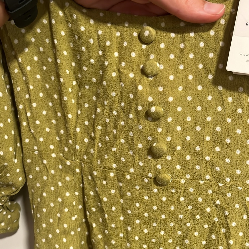Faithfull the Brand Sophia Mini Dress Belmont Dot Print Dress US Size 4/Small - Picture 9 of 11